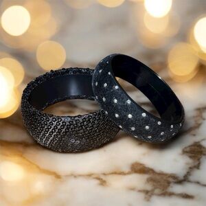 Black Bangle Bracelets